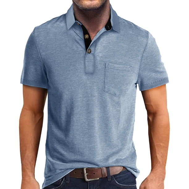 Camisa de manga corta con solapa y botones para hombre: diseño oversize a rayas, poliéster/spandex, ropa informal de otoño/invierno.