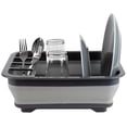 thumbnail image 4 of Silicone and Plastic Easy Storage Collapsible Dish Rack, Grey, 4 of 6