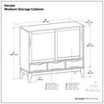 thumbnail image 3 of Simpli Home Harper 48 inch Wide Solid Hardwood Mid-Century Modern Medium Storage Cabinet in Teak Brown, 3 of 13