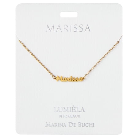 Lumiela Personalized Nameplate Necklace in Gold Tone