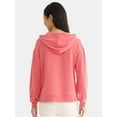 thumbnail image 3 of Time and Tru Women's Split Neck Hoodie, Sizes XS-XXXL, 3 of 5