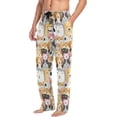 thumbnail image 2 of FREEAMG Funny Cartoon Dog Pajama Pants for Men, Men's Separate Bottoms, Comfortable Sleep Lounge Pj Pants, 2 of 7