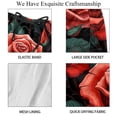 thumbnail image 4 of luoweisi Men's Beach Shorts Quick Dry Swim Trunks with Mesh Lining Roses L, 4 of 5