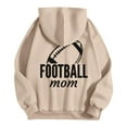 thumbnail image 4 of Mens Hoodies Casual Football Game Theme Print Loose Pullover Long Sleeve Hooded Sweatshirt Comfortable Warm Fall Winter Daily Wear Mens Sweatshirts Khaki L, 4 of 5