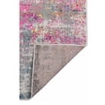 thumbnail image 3 of HomeRoots 531525 7 ft. Pink & Orange Round Abstract Power Loomed Area Rug, 3 of 5