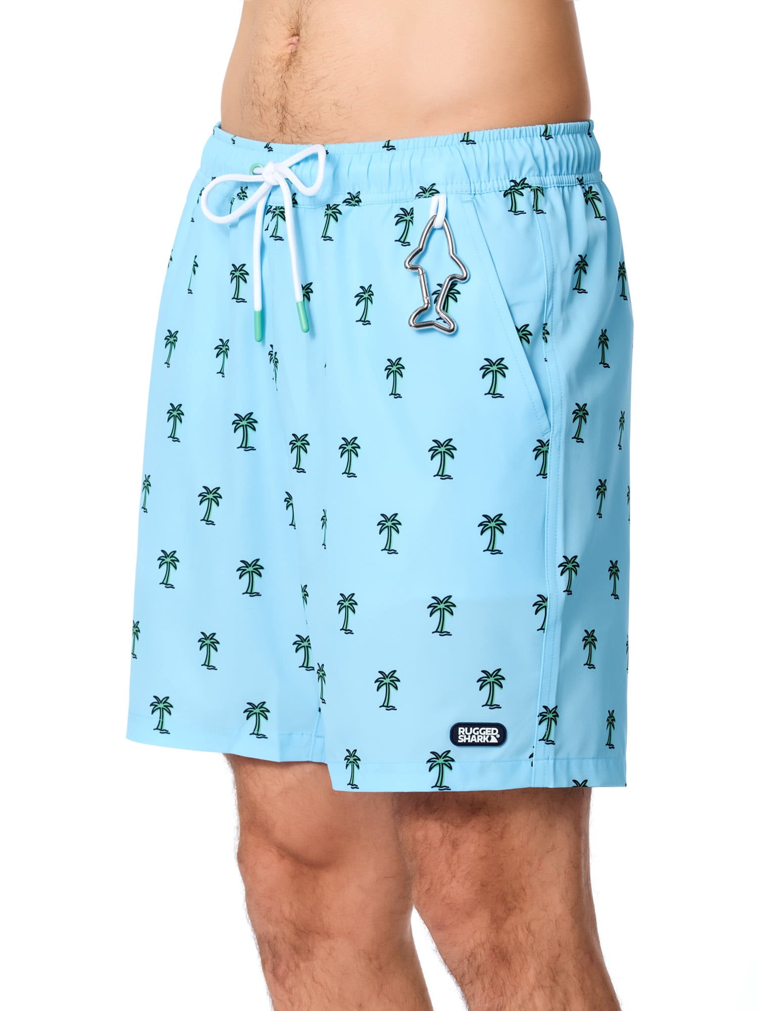 Rugged Shark Mens & Big Mens Swim Trunks, 7" Inseam, Sizes S-3XL