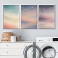 thumbnail image 4 of Framed Canvas Print Wall Art Set of 3 Soft Moonlit Sky Minimalist Modern Art for Living Room, Bedroom, Office - 16"x24"x3 WHITE, 4 of 7