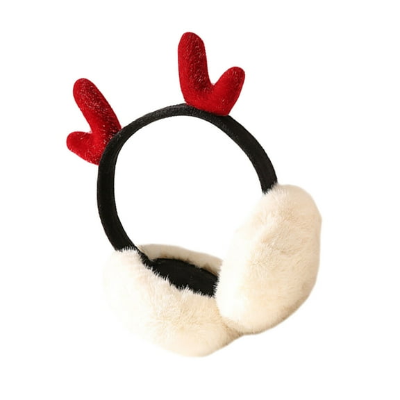 SILENRADAWN 1Pc Earmuffs Keep Warm for Kids and Adults Antler Design Winter Style