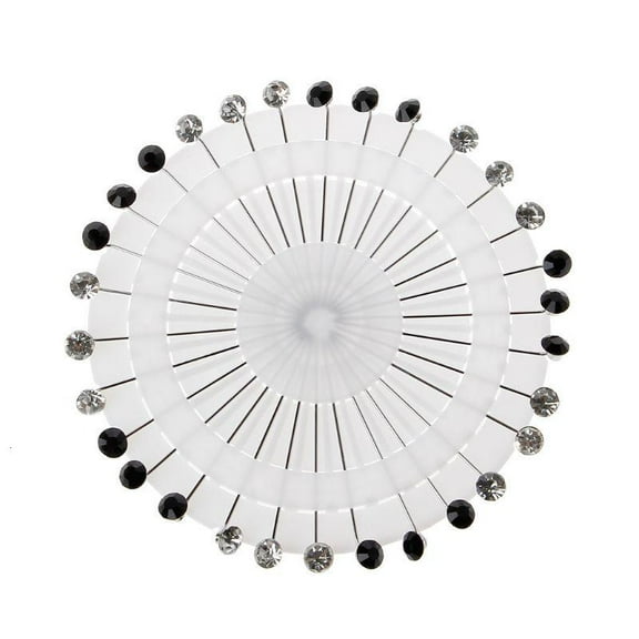 WINDLAND 30x Muslim Hijab Scarf Safety Pins for Rhinestone Crystals Brooch Lapel Pin Jewe