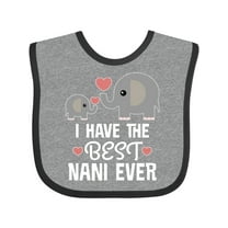 Inktastic Best Nani Ever Grandchild Boys or Girls Baby Bib