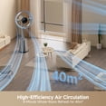 thumbnail image 5 of DREAME Bladeless Tower Fan, Smart Standing Fan with 270° Spatial Airflow for Whole-Room Circulation, 59ft/s High Velocity, 10 Speeds 3 Modes, Temperature-Adaptive Airflow,Silver, 5 of 11