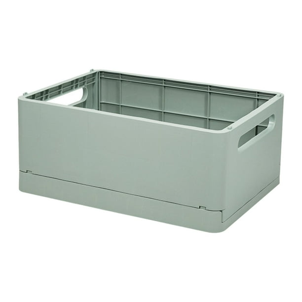 Cestas de almacenamiento, cesta de almacenamiento de escritorio plegable, caja de almacenamiento de plástico plegable Verde