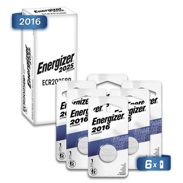 Pila Boton Energizer 2016 Blister 6 Unidades plateado