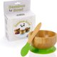 thumbnail image 3 of Muyoka Plato para bebé Tazón de alimentación de bambú Tazón de bambú con succión y cuchara Tazón de destete para bebés y niños pequeños Muyoka Hogar, 3 of 7