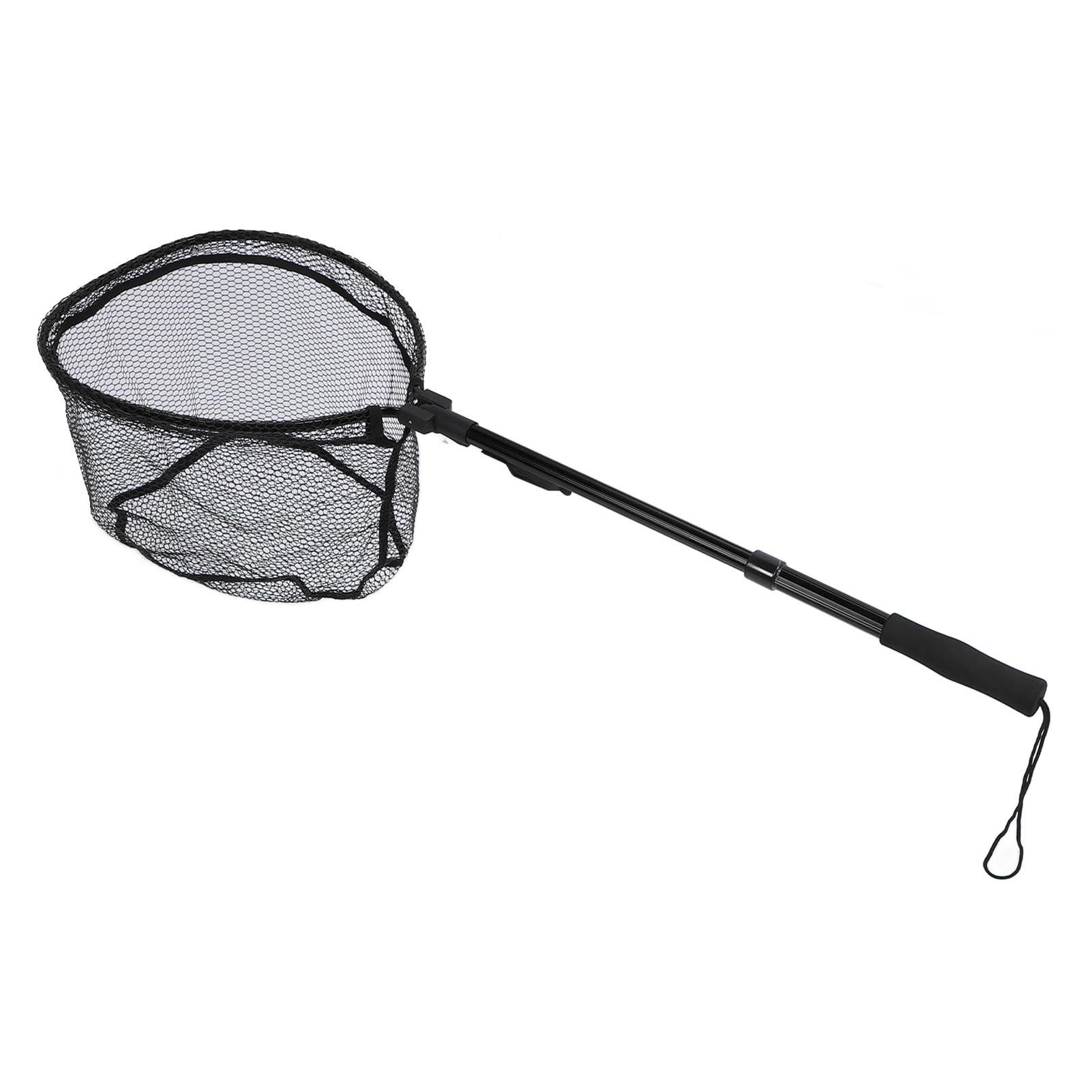 Nieyigj Floating Fishing Net Aluminum Alloy Rubber Foldable Extendable Portable Fish Landing Net for Easy Transportation and Storage Black 17.7 inches / 45 cm for Professional Anglers