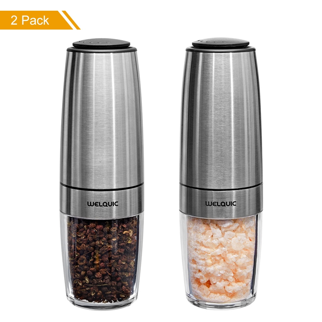 Automatic Salt And Pepper Grinder WELQUIC Rechargeable Automatic Electric Salt and Pepper Grinder Set