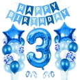 thumbnail image 1 of RV Globo de cumpleaños para niño de 3 años, decoraciones de cumpleaños azules de 3 años, globos de cumpleaños número 3, globos de confeti de látex, suministros de bautismo de cumpleaños, decoración de fiesta oso de fresa Electrónica, 1 of 5