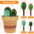 thumbnail image 4 of CNKOO 4Pcs Porcelain Measuring Spoons Set with Base Cute Cactus Shape Stirring Soup Spoon Reusable and Durable Ceramic Flower Pot Measuring Spoon Set for Home Kitchen, 4 of 11