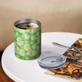 thumbnail image 3 of 12oz Coffee Tumblers Green Daisy Flower Floral Pattern Stainless Steel Vacuum Insulated Travel Tumbler Coffee Cups Mug with Lid and Straw with Cleaning Brush for Cold & Hot Drinks, 3 of 5