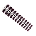 thumbnail image 3 of 24 Pcs Ongles Faux Ballerine Courts Résistants aux Rayures Style Français Coloré DIY Personnalité Unique Ongles Acryliques 22grape Violet, 3 of 4
