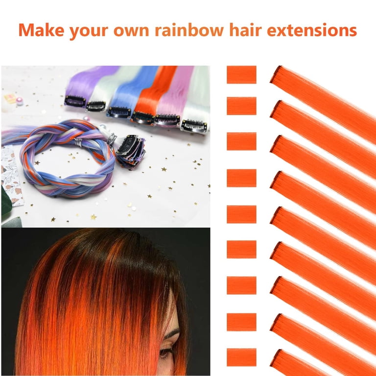 22 inch Colored Hair Extensions, Multi-colors Party  display picture 1