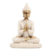 Buddha Statue Artisan Craftsmanship Clear Engraving Strong Frost Resistance Resin Meditating Buddha Statue for Hallway8138