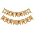 thumbnail image 1 of Conjunto de Banners de arpillera de Navidad Impresión de letras Guirnalda Impresión de copo de nieve Bunting Bandera de cola de golondrina Decoración de fiesta de lino Accesorios de diseño de fondo, 1 of 8