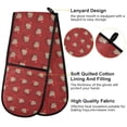 thumbnail image 4 of Dailycode Double Sided Oven Mitt with Loop Heat Resistant Kitchen Long Potholders 7" x 35" Capybara with Christmas Head, 4 of 6