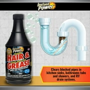 Instant Power Hair and Grease Drain Opener, 1 Count, 20 oz