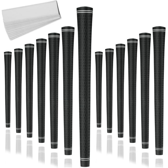 Karma Revolution 360 Golf Grips for Men, Black Standard 13 Piece with Tape Strips