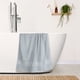 thumbnail image 5 of Toallas de baño de algodón sólido REGALWOVEN, juego de toallas texturizadas de secado rápido para baño, gris 28' x 56', 5 of 7
