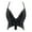 Black, variant on Womenâs Sequin Butterfly Crop Top, Sparkly Spaghetti Strap Party Bra, Rave & Festival Dance Top, 16 Colors, One Size