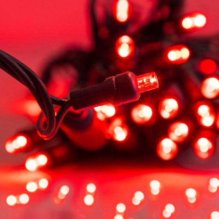 SLFR-Pro Christmas LED Christmas Lights u2013 70 Count Wide Angle Conical String Lights u2013 Professional Grade Indoor/Outdoor Commercial Holiday Light Set for Trees Bushes & Décor u2013 Red