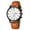 O-Brown, variant on Kcodviy Sport Men's Stainless Steel atomic Wrist Watch Leather Band Quartz Analog Womens Watch with Secondhand Wrist Watch