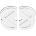 thumbnail image 4 of Ekena Millwork CMP12CE2-02000 12 in. OD x 2 in. ID Square Charlotte Architectural Grade PVC Contemporary Ceiling Medallion - 2 Piece, 4 of 4