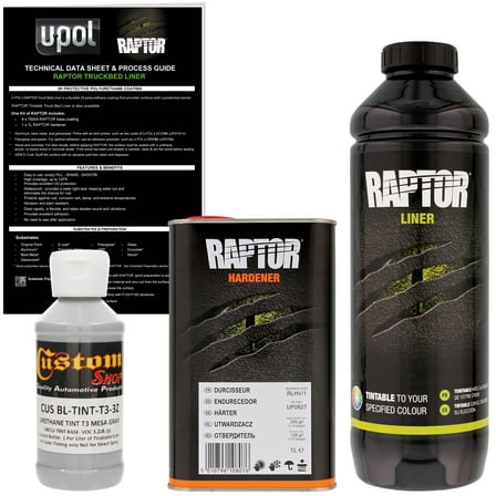Raptor Mesa Gray Urethane Spray-On Truck Bed Liner & Texture Coating, 1 Liter