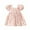 Pink, variant on Odeerbi 6M-3Y Infant Girls Cute Dresses Cotton Dress Toddler Summer Daisy Dress Round Neck Bubble Short Sleeve Bow Floral Dress Baby Clothes Blue