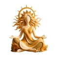 thumbnail image 6 of Sun Goddess Statue, Celestial Divine Feminine Resin Figurine Tabletop Desk Ornament for Home Office Shelf Decor, 6 of 6