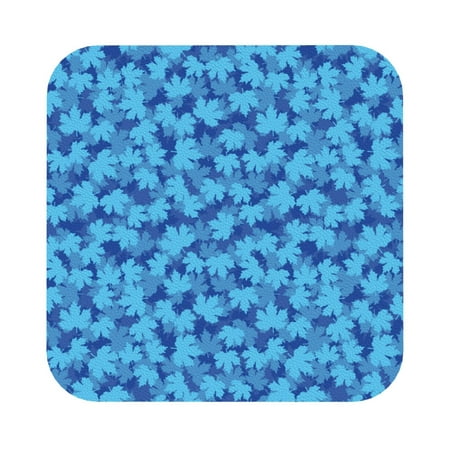 

Zeuib Blue Maple Leaf Print Set of 6 Coasters for Drinks Glass & Cups Stain Protection Table Coaster Set Decorative Coffee Cup Coasters Housewarming Gift for Home Decor Square