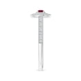 thumbnail image 3 of ANGARA Natural Vintage Style Ruby Halo Ring with Milgrain Detailing in 14K White Gold for Women (Size-3mm) | July Birthstone Jewelry for Her | Natural Ruby Rings, 3 of 10
