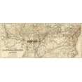 thumbnail image 2 of Vintage Maps 32x16 White Modern Wood Framed Museum Art Print Titled - Louisville New Albany and St Louis Air Line Railroad 1872, 2 of 4