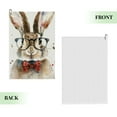 thumbnail image 2 of ONETECH Rabbit Glasses Bow Tie Golf Towel Christmas 24x16in 2PC, 2 of 7
