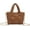 Brown, variant on Kukuzhu Puffer Tote Bag, Small Puffy Bags for Women Fashion Quilted Soft Padded Handbag Purses