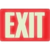 Headline Signs, HDS4792, Glow In Dark EXIT Sign, 1 Each, White on Red