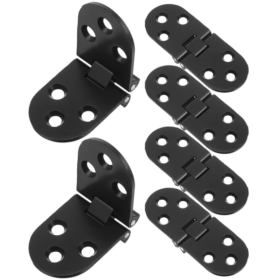 6-Piece Satin Finish Table Hinges Set for Smooth and Furniture Hardware Accessories