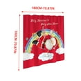 thumbnail image 3 of Fmbmuo Red Christmas Shower Curtains Waterproof Polyester Decorations， Santa Claus Traditional Shower Curtain 1Pcs, 3 of 4