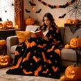 thumbnail image 5 of Halloween Throw Blanket, Halloween Printed Blanket Soft Throw Blanket Warm Cozy Flannel Halloween Decorative Nap Blanket for Sofa Couch Bedroom Office And Halloween, 51.2"x 39.4", 5 of 9