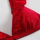 thumbnail image 4 of Conjunto de Bikini de Cintura Alta para las Mujeres de Color Sólido con Hebilla de Espalda, Traje de Baño Sexy sin Espalda con Almohadilla de Pecho, 4 of 6