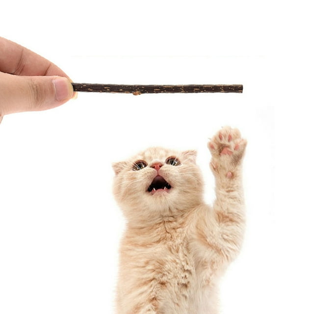 TIELUTT Cat Snacks Matatabi Chew Stick Teeth Molar Cleaning Brush Toy