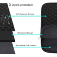 thumbnail image 3 of Laptop Sleeve for 15-15.6 Inch Notebooks, Diamond Foam Neoprene Case - Additional Small Pouch, Black, 3 of 6